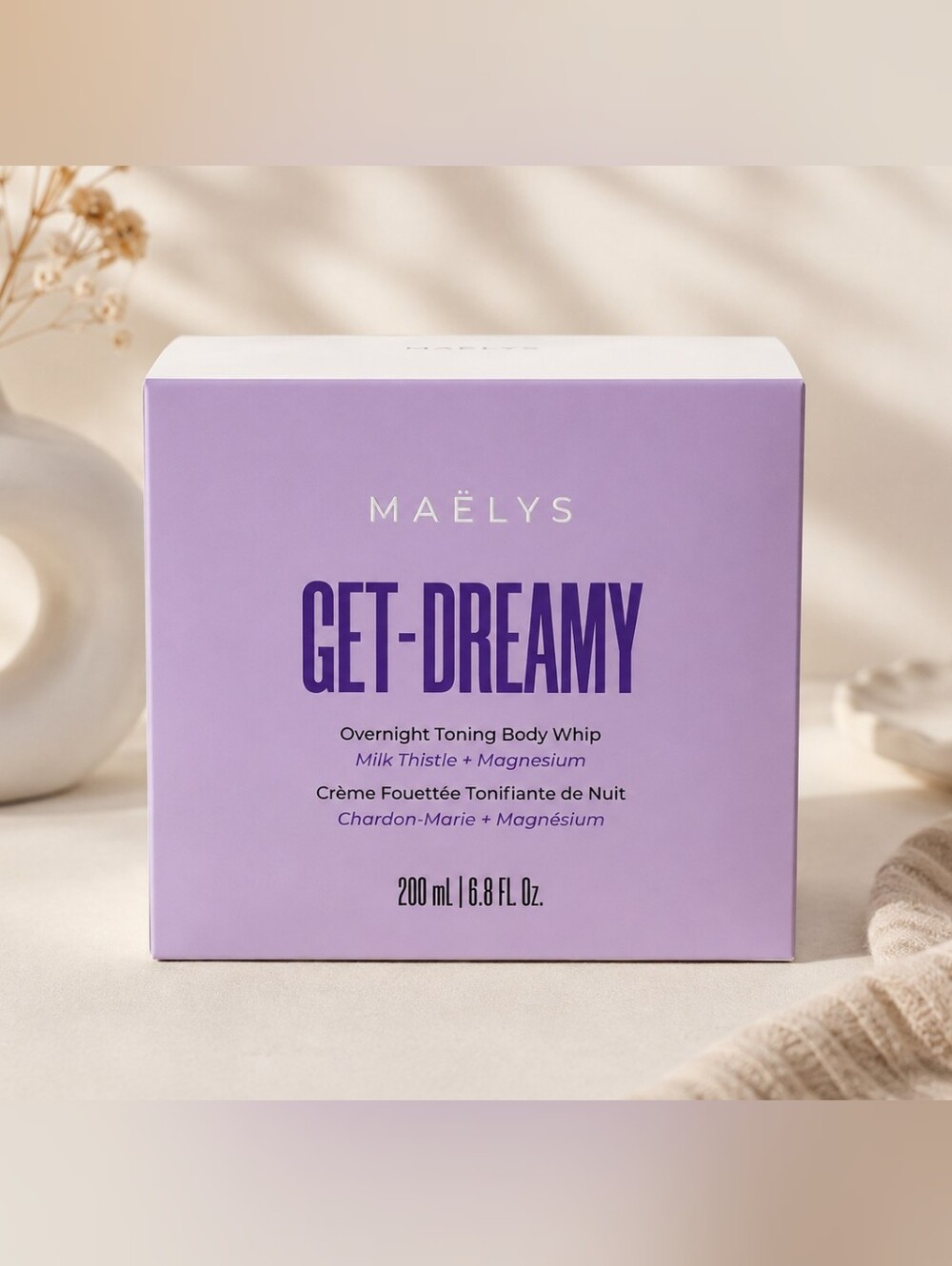 MAËLYS Get-Dreamy Overnight Toning Body Whip 6.8 oz NEW Sealed